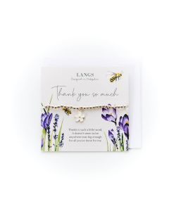 BRACELET CARDED THANK YOU SO MUCH WITH ENVELOPE