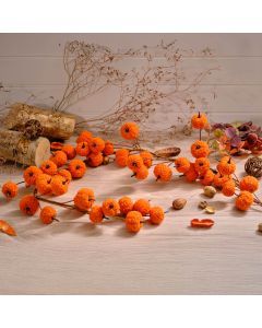 PUMPKIN BURNT ORANGE SHEARLING FABRIC GARLAND