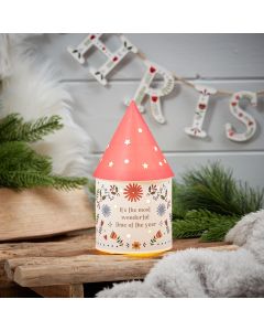 XMAS NORDIC LED LANTERN IN PVC GIFT BOX