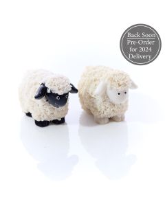 SHEEP ORNAMENT 2 ASSTD TEXTURED RESIN BLACK OR WHITE FACE