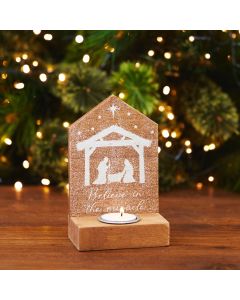 NATIVITY TEALIGHT HOLDER