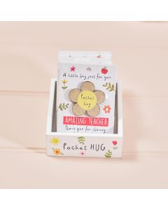 LOVE AND KINDNESS WOOD FLOWER AMAZING TEACHER POCKET HUG TRAY 24