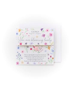 BRACELET CARDED YOU ARE BLOOMING LOVELY WITH ENVELOPE