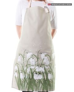 SNOWDROP APRON SAGE GREEN 100% COTTON UK MADE