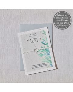 SEED CARD BEAUTIFUL BRIDE WITH FOLIAGE & HEART BRACELET++