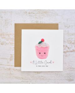 TINY WORLD BAKE YOUR DAY CUPCAKE CARD