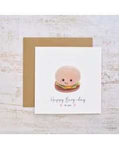TINY WORLD HAPPY BURG-DAY BURGER CARD