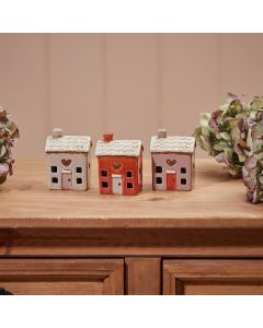 COTTAGE STONEWARE MINI 3 ASSTD HANDPAINTED ORNAMENT