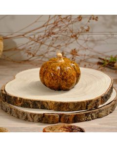 SMALL PUMPKIN ORNAMENT WITH MOTTLED EFFECT+