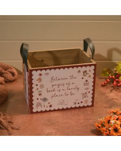 COSY CHAPTERS WOOD BOOK CRATE