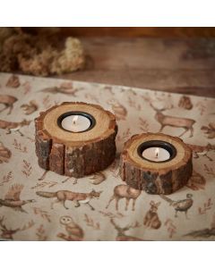 MANGO WOOD & BARK TEALIGHT HOLDER SMALL
