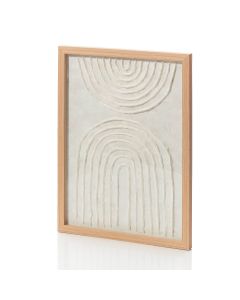 HANDCRAFTED PAPER RAINBOW FRAMED PLAQUE WOODEN++