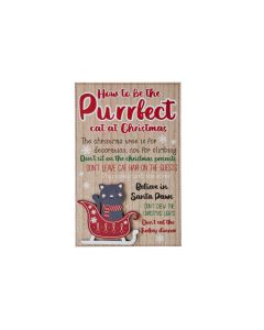 XMAS CAT RULES PLAQUE ++++