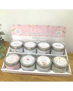 CANDLE STAND DISPLAY BOX 21 ASSTD TINS (NOW 9DS507 + CANDLES)