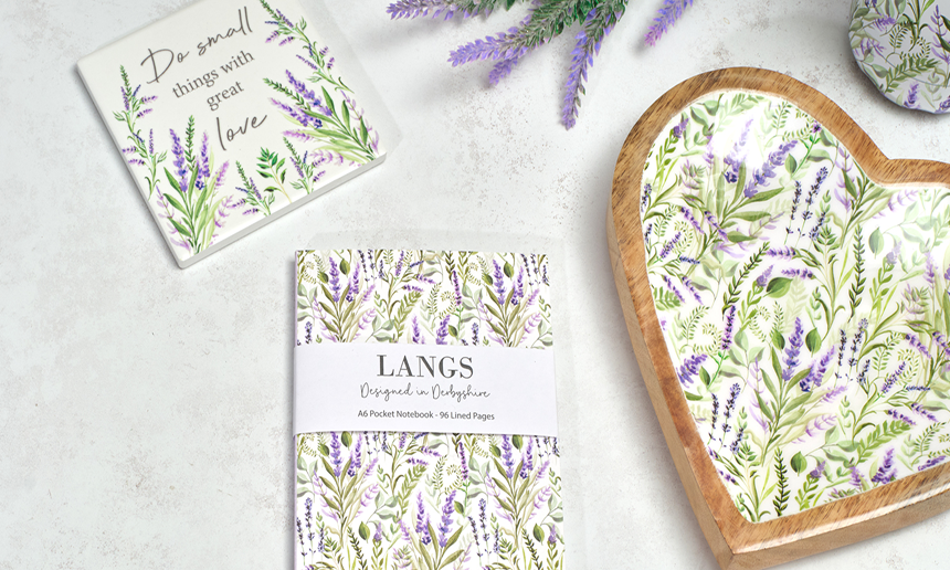 Lavender giftware and Langs pocket notebook